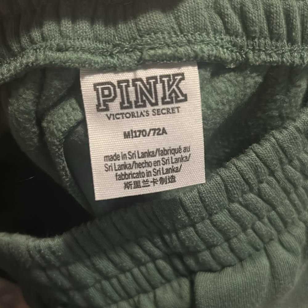 *2 for $15* PINK Victoria's Secret Green Joggers with Sunflower Design - Picture 4 of 4